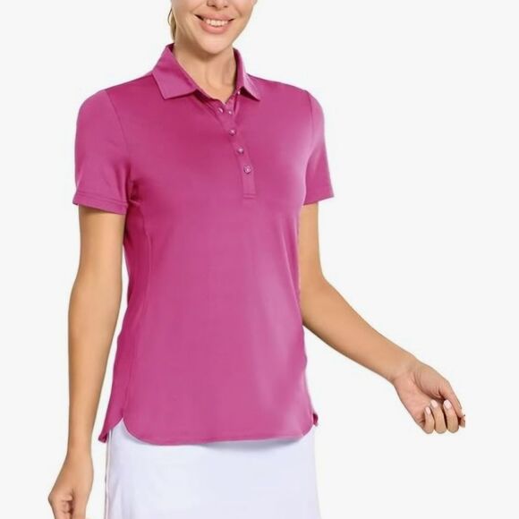 MAELREG Women's Quick-Dry Solid Golf Polo Shirt Size Medium New Lightweight - Picture 1 of 4
